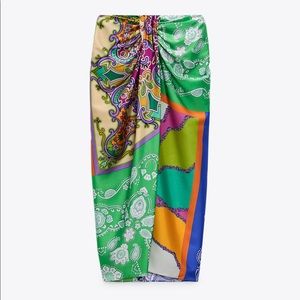 Zara Printed Knotted Skirt 3082/220